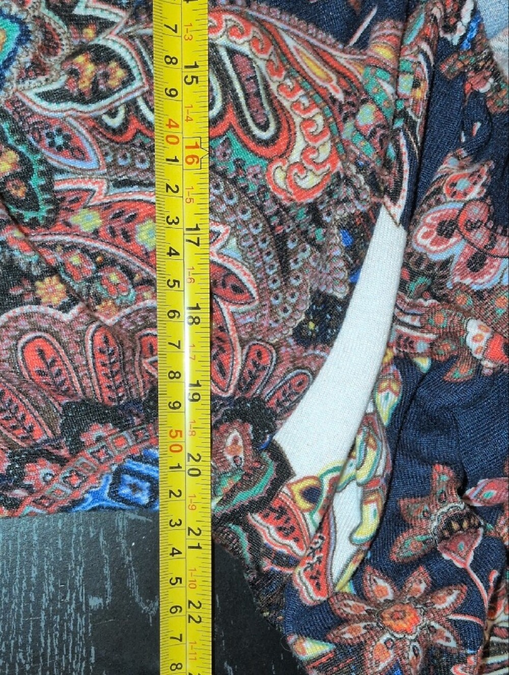 Bohemian Floral Paisley Off-Shoulder Tunic Top Multicolor Size XL - Picture 7 of 13